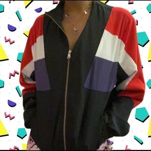 Forever 21 Men’s Retro Vintage 90s Color block Windbreaker in small